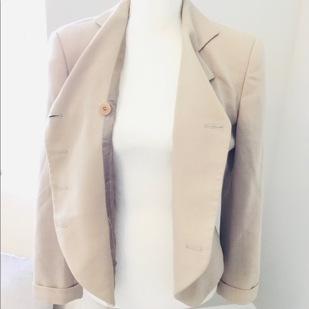 Giorgio Armani wool dbl breasted suit jacket - Picture 2 of 8